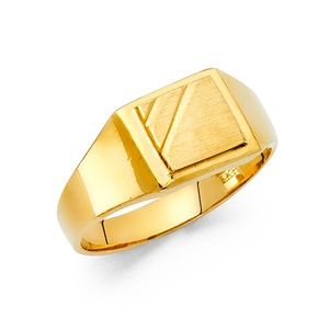 14K Yellow Gold Men's Ring